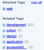 example of My Web tag navigation